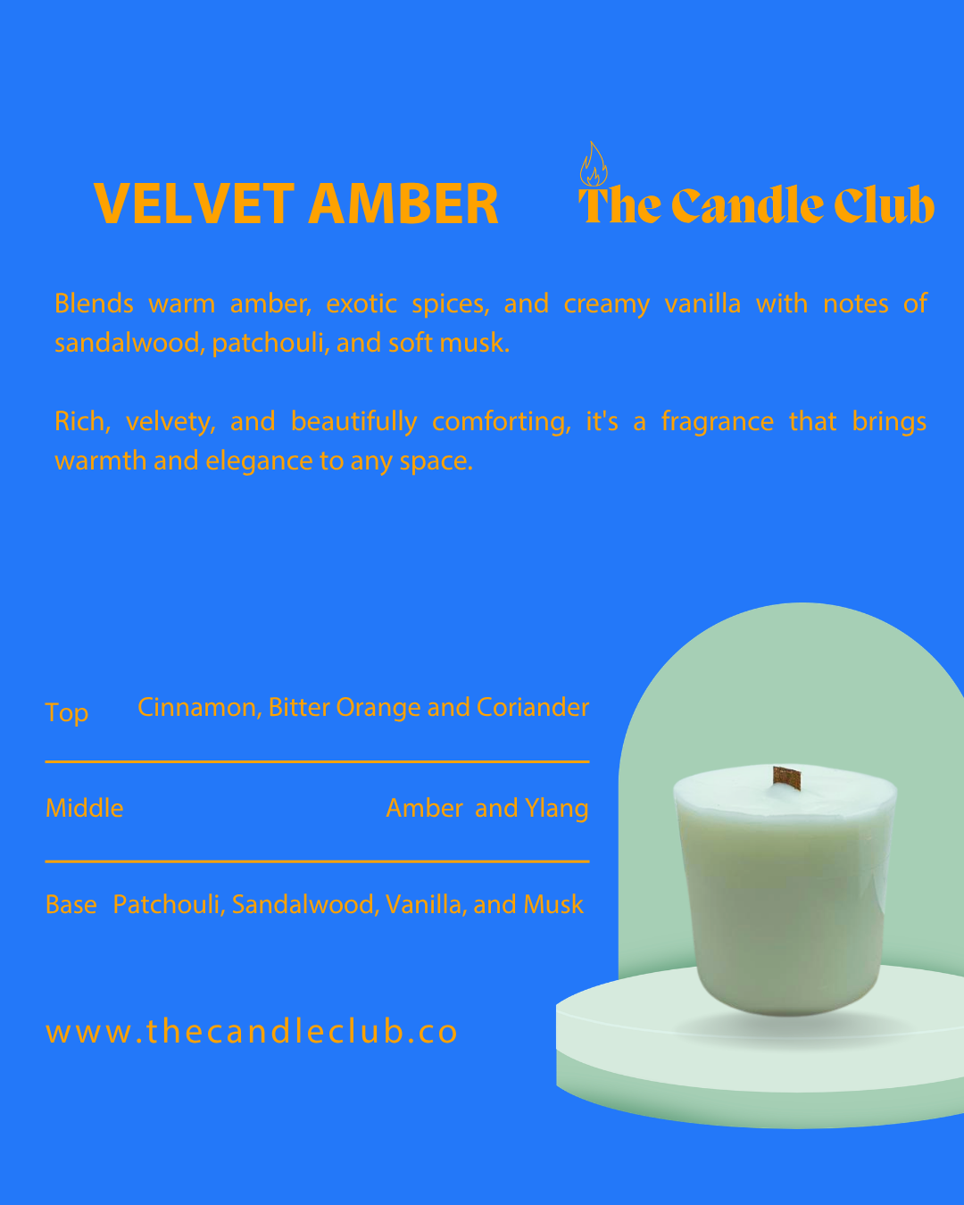 Velvet Amber refill candle
